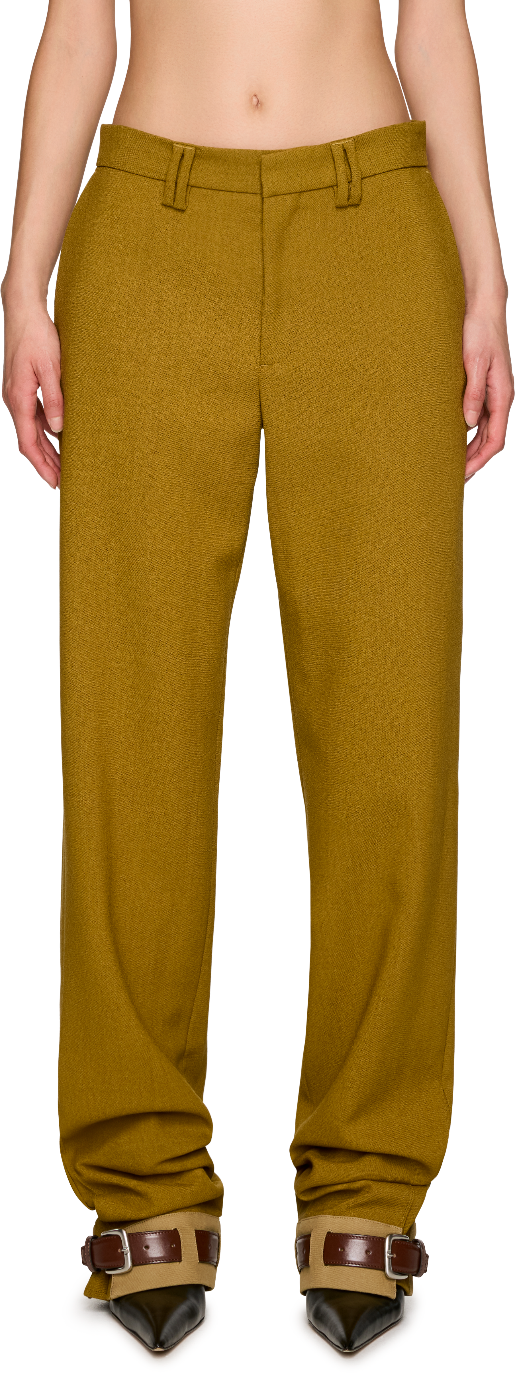 Jean Paul Gaultier Military Belt Hem Trousers