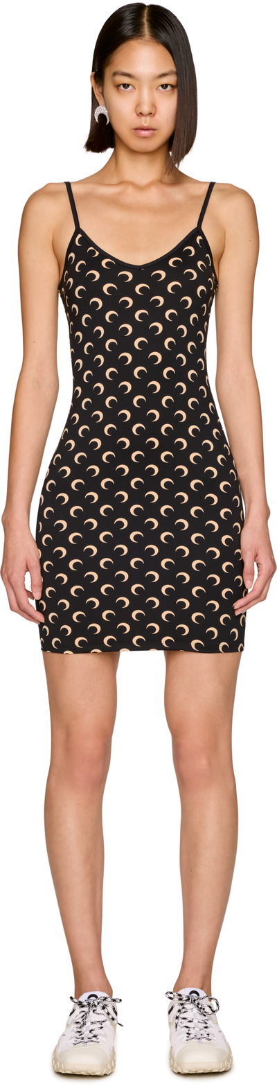 Marine Serre Moon Printed Jersey Straps Mini Dress