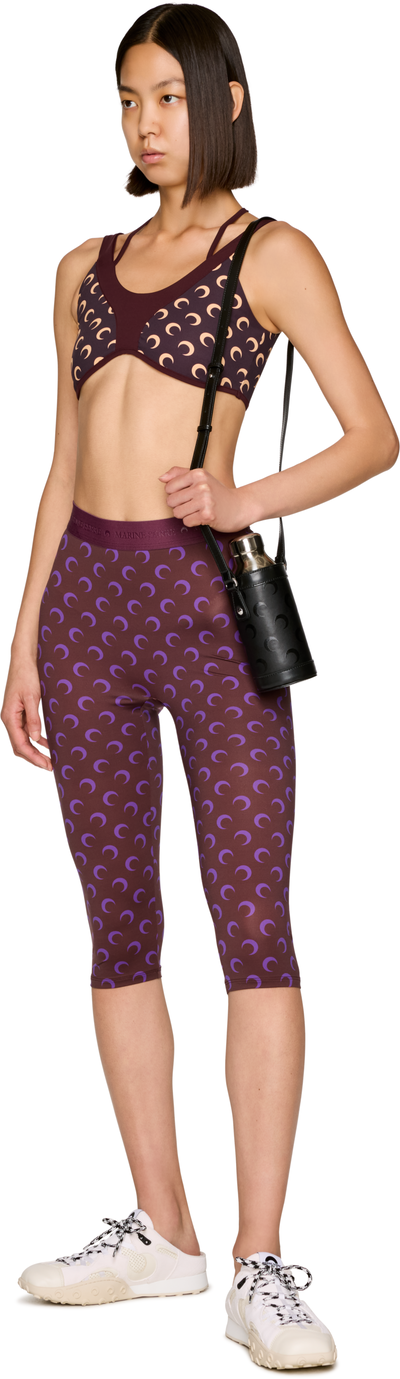 Marine Serre Athleisure Moon Printed Sports Bra