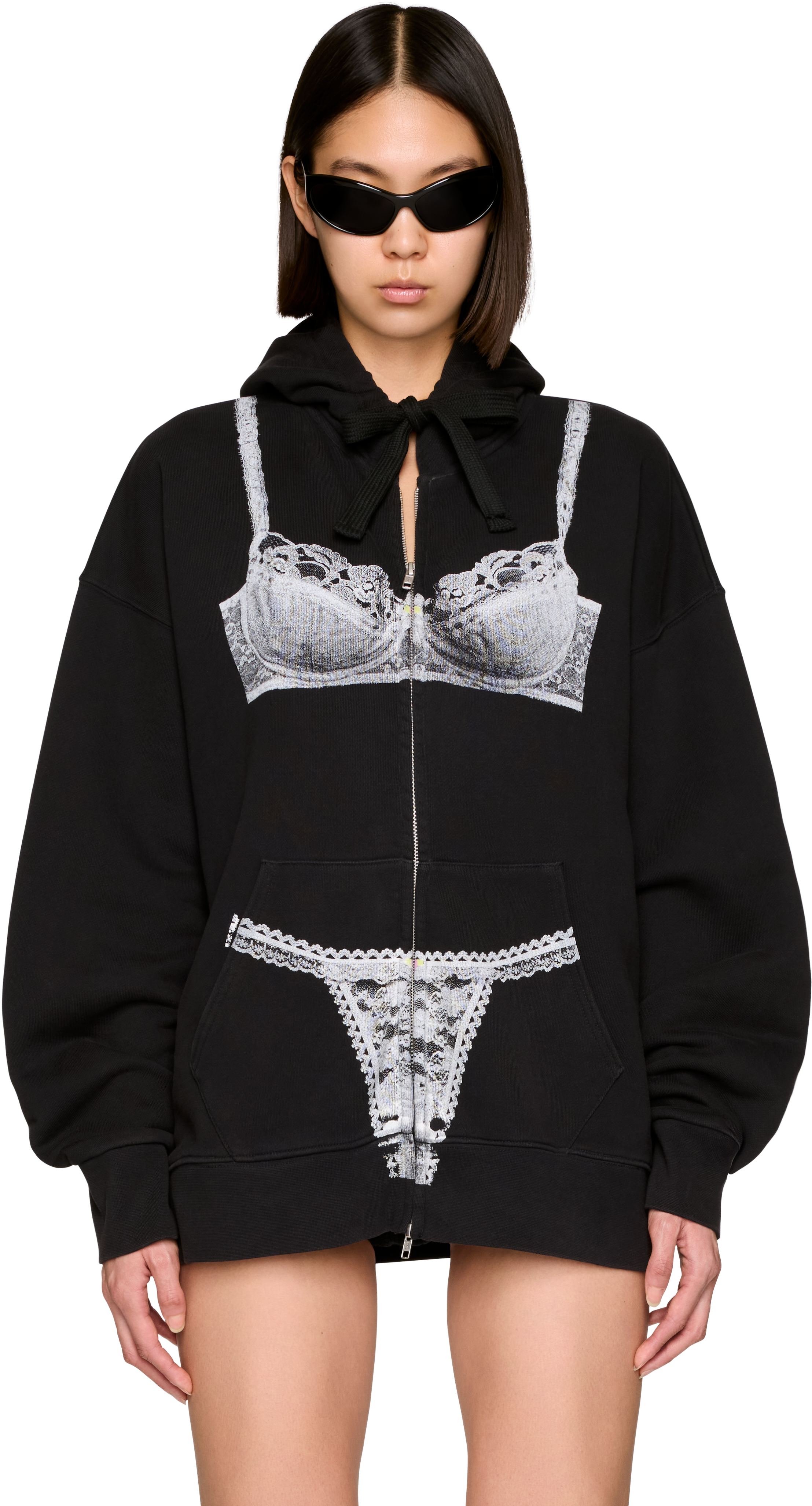 Vaquera Trompe L'Oeil Zip Hoodie