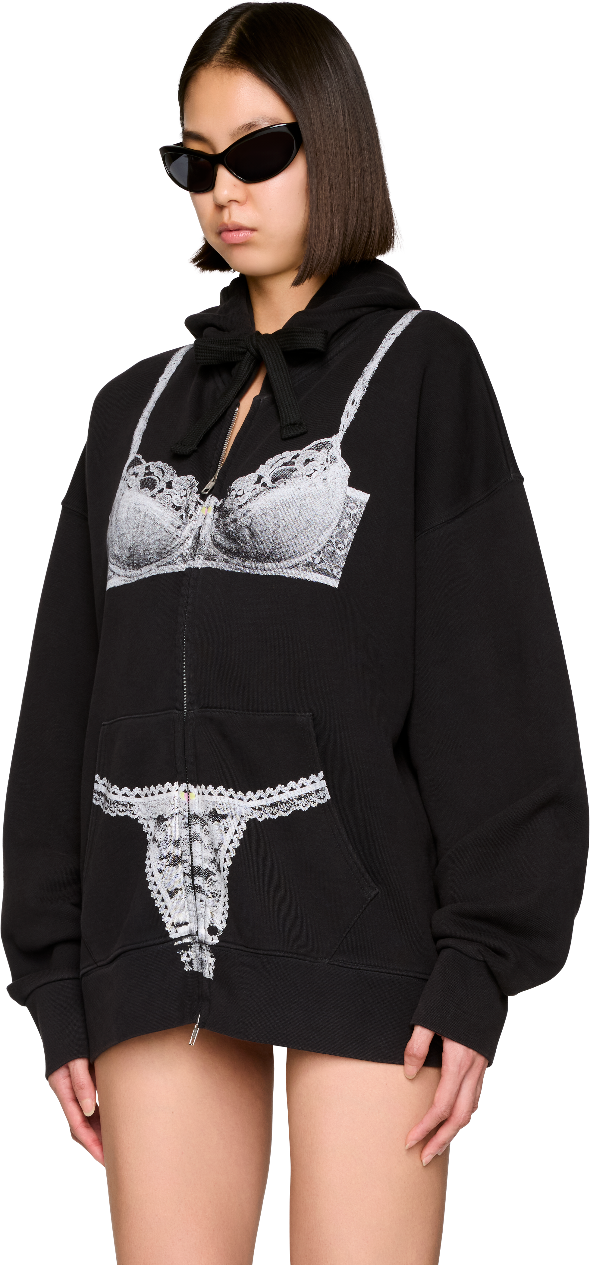 Vaquera Trompe L'Oeil Zip Hoodie