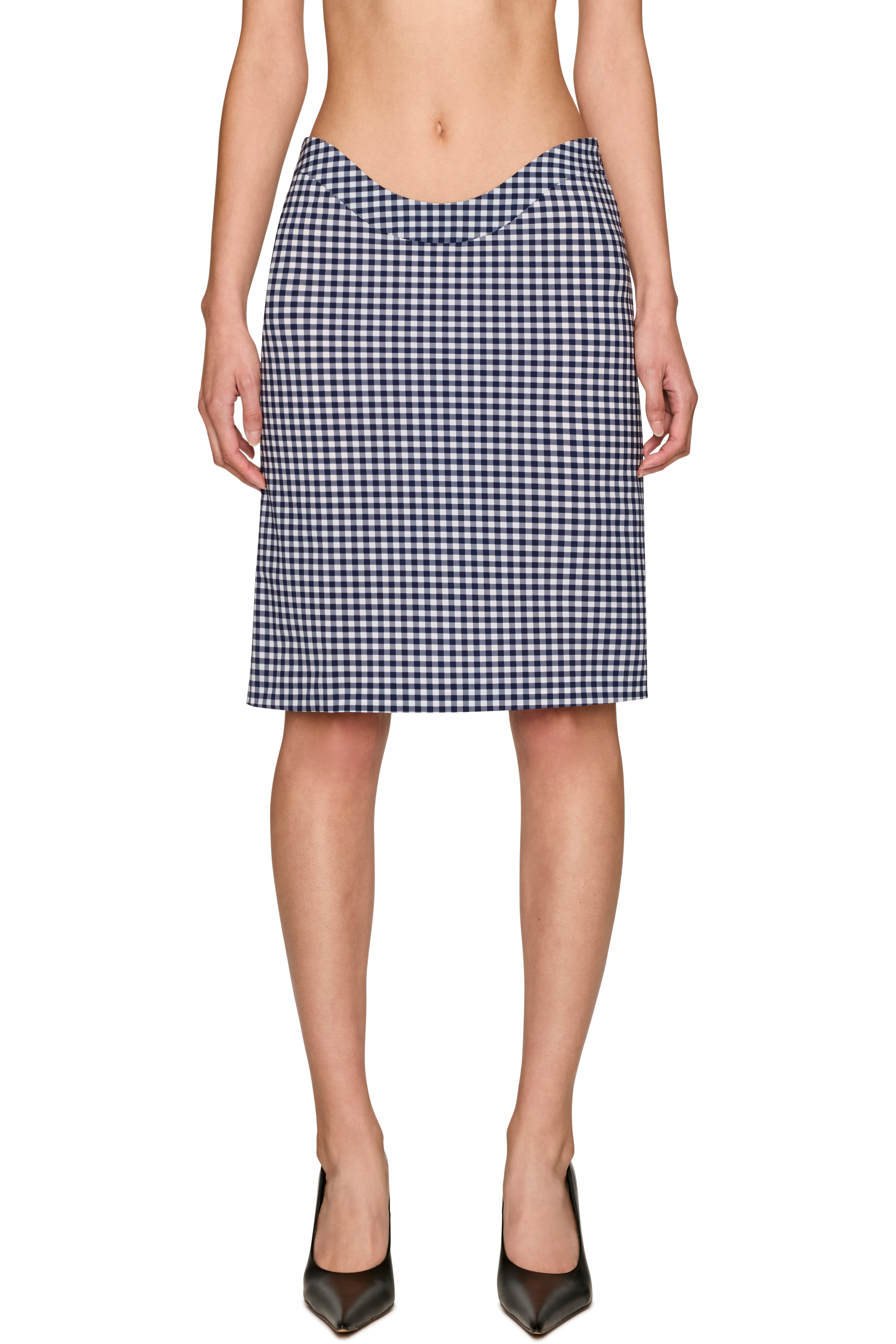 Picture of Curved Waistband Midi Skirt