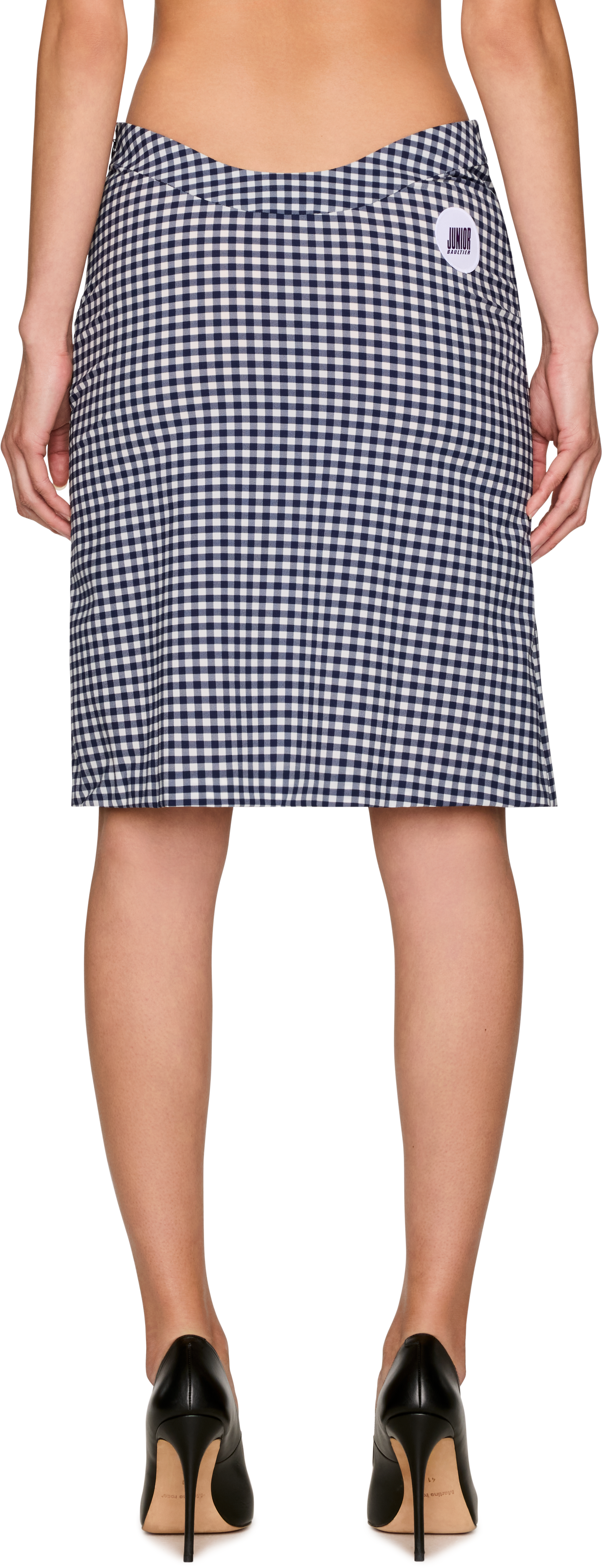 Jean Paul Gaultier Curved Waistband Midi Skirt