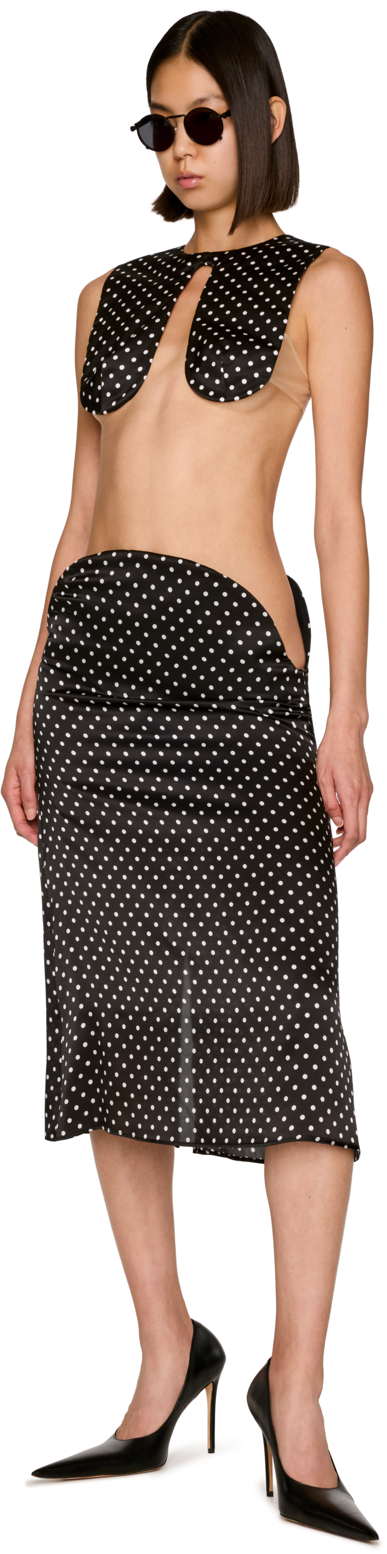 Jean Paul Gaultier Polka-Dot Midi Skirt