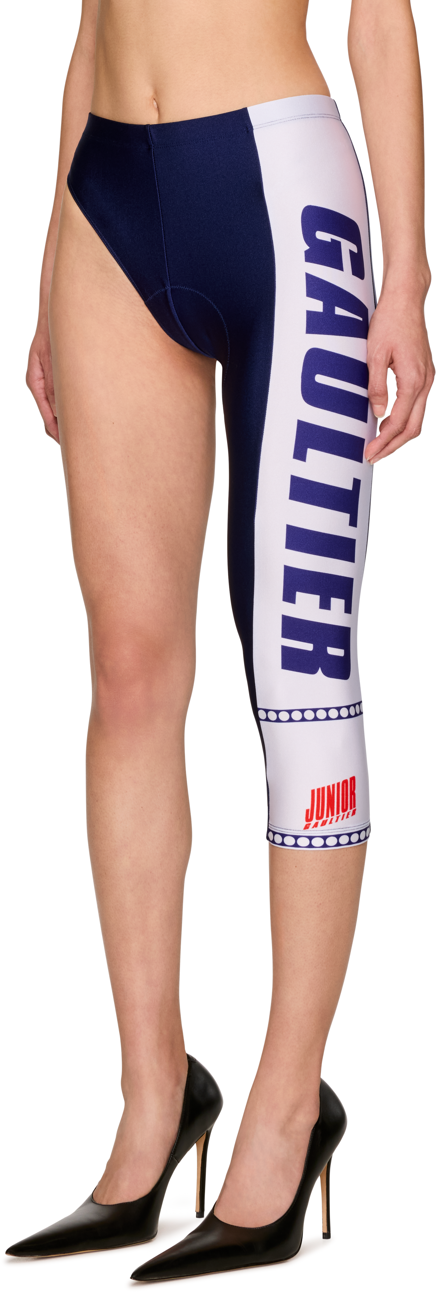 Jean Paul Gaultier Asymmetric Cyclist 'Junior Gaultier' Leggings
