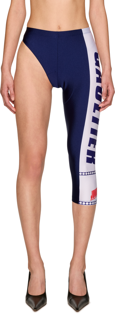 Jean Paul Gaultier Asymmetric Cyclist 'Junior Gaultier' Leggings