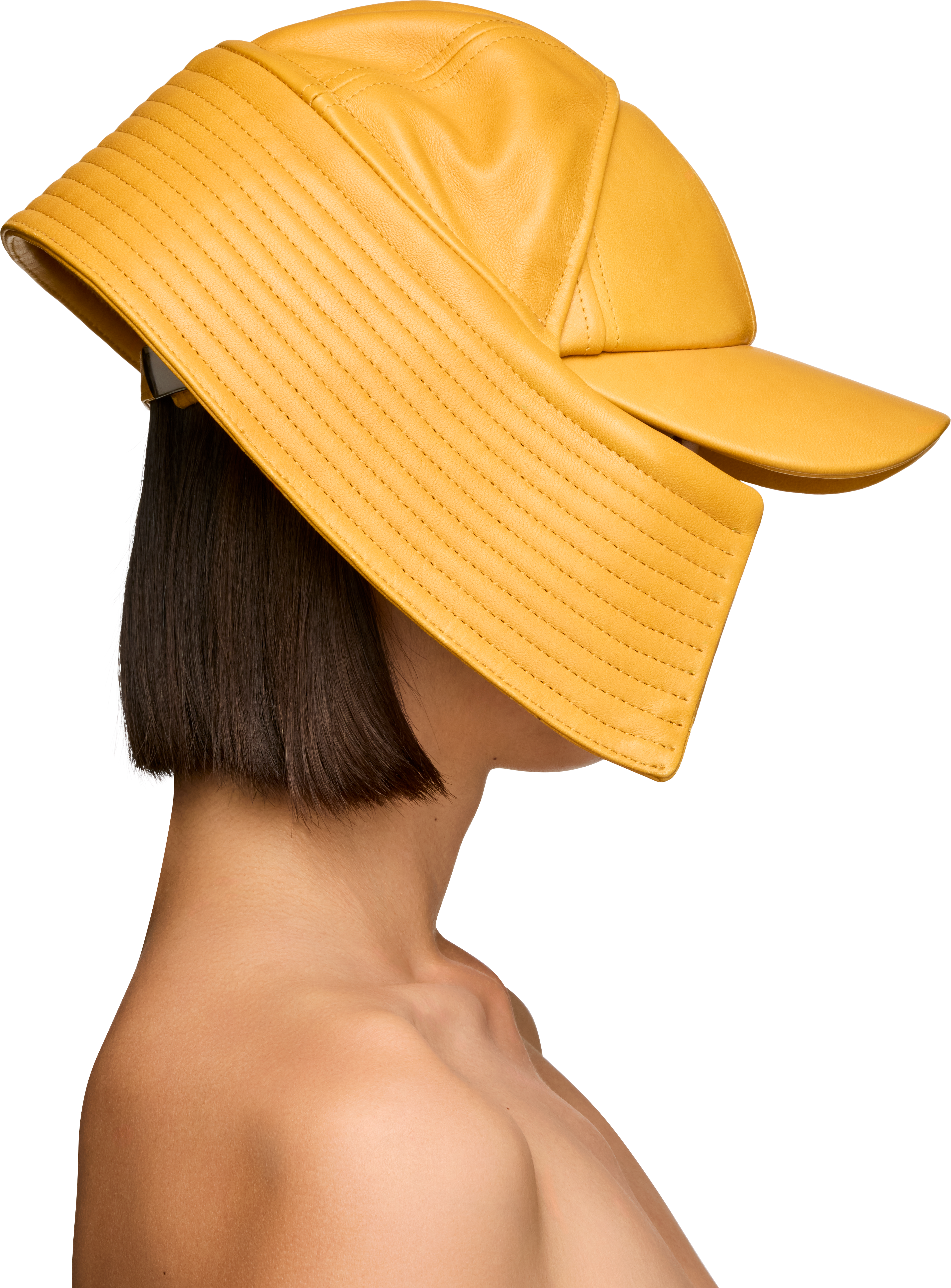 Jean Paul Gaultier Sailor Bucket Leather Cap