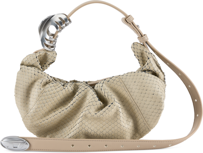 Diesel Grab-D-Small Scrunched Hobo Snake Shoulder Bag
