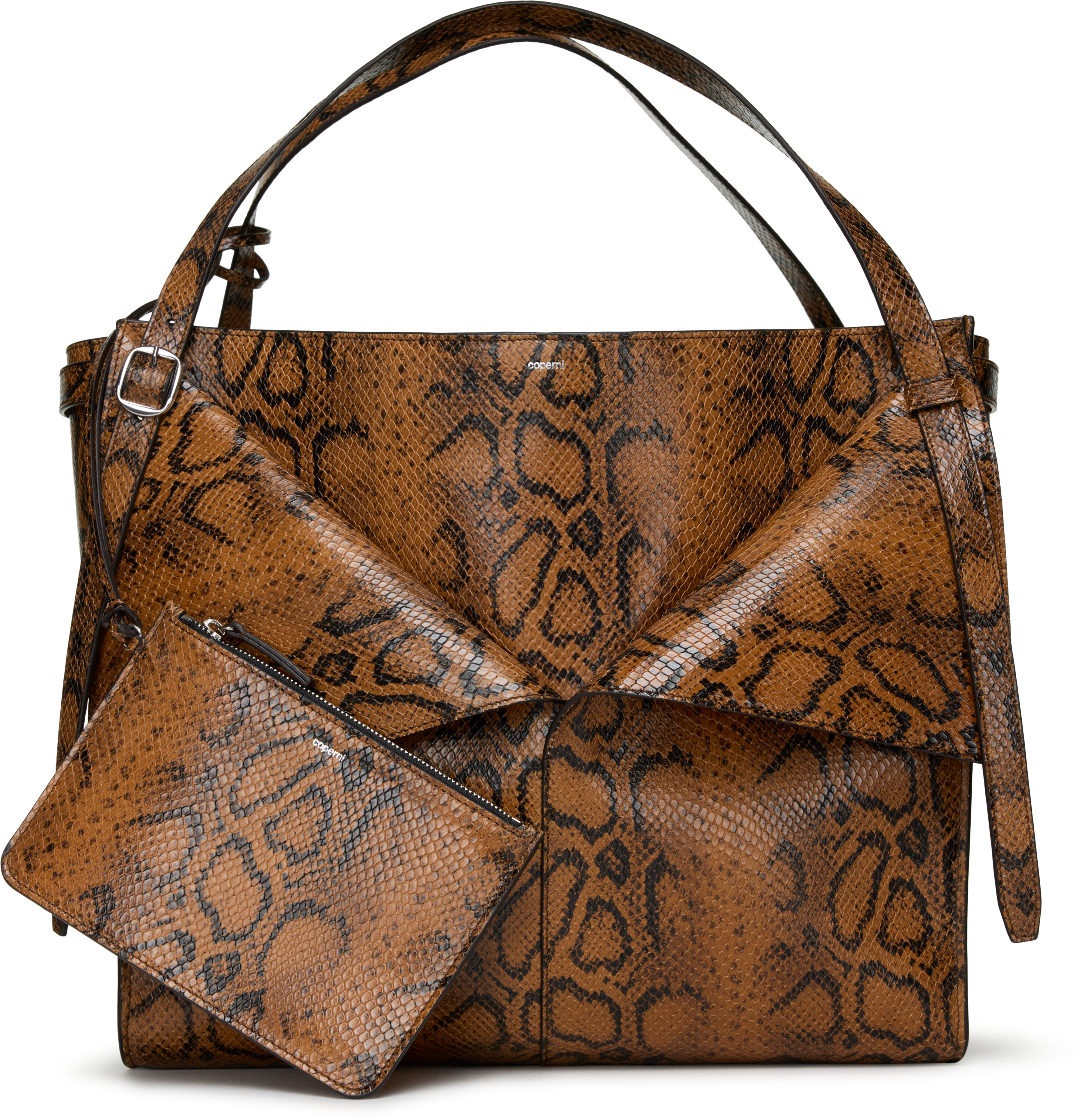 Coperni Snake Print Belt Cabas Bag