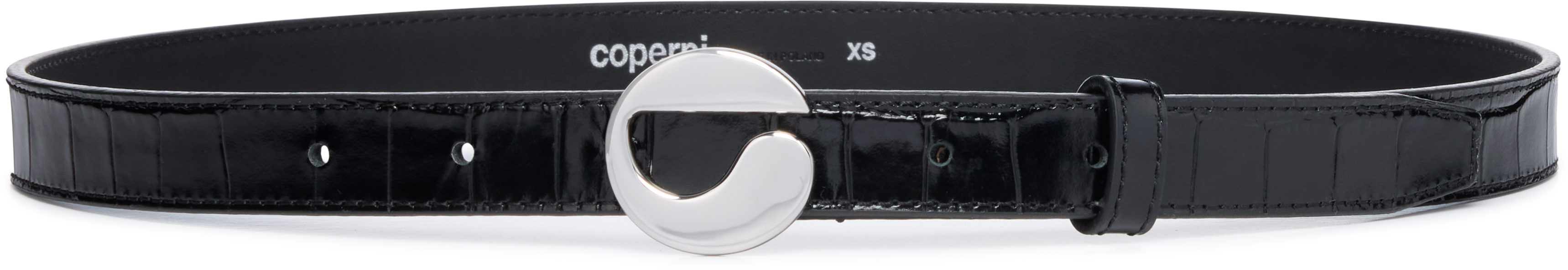 Coperni Croco Logo Skinny Belt