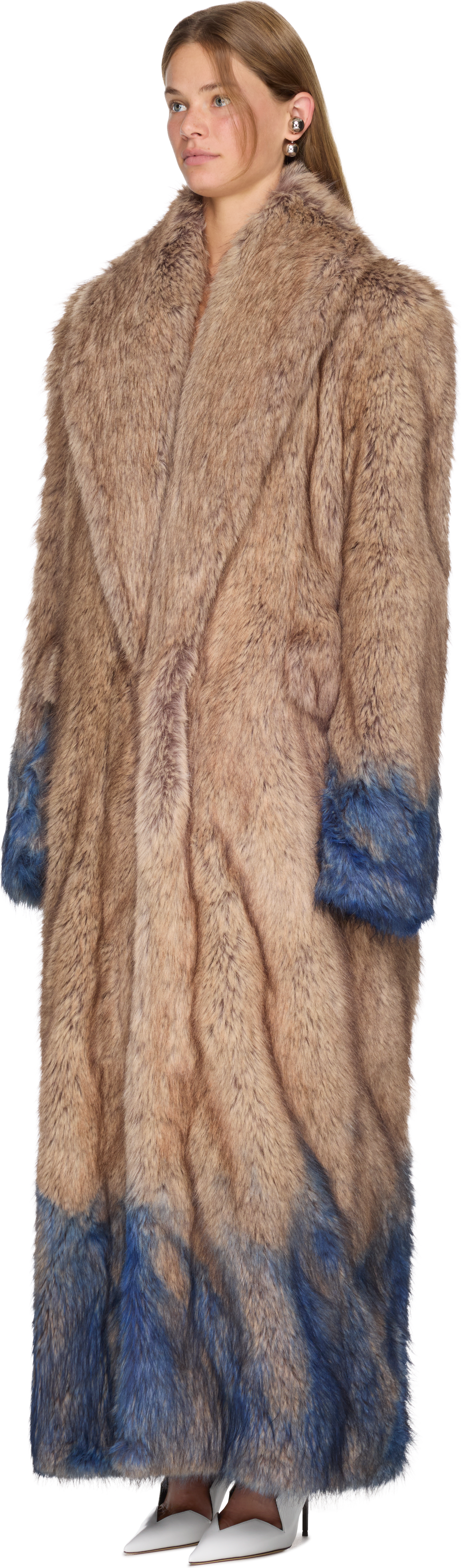 Coperni Spray Faux Fur Long Coat