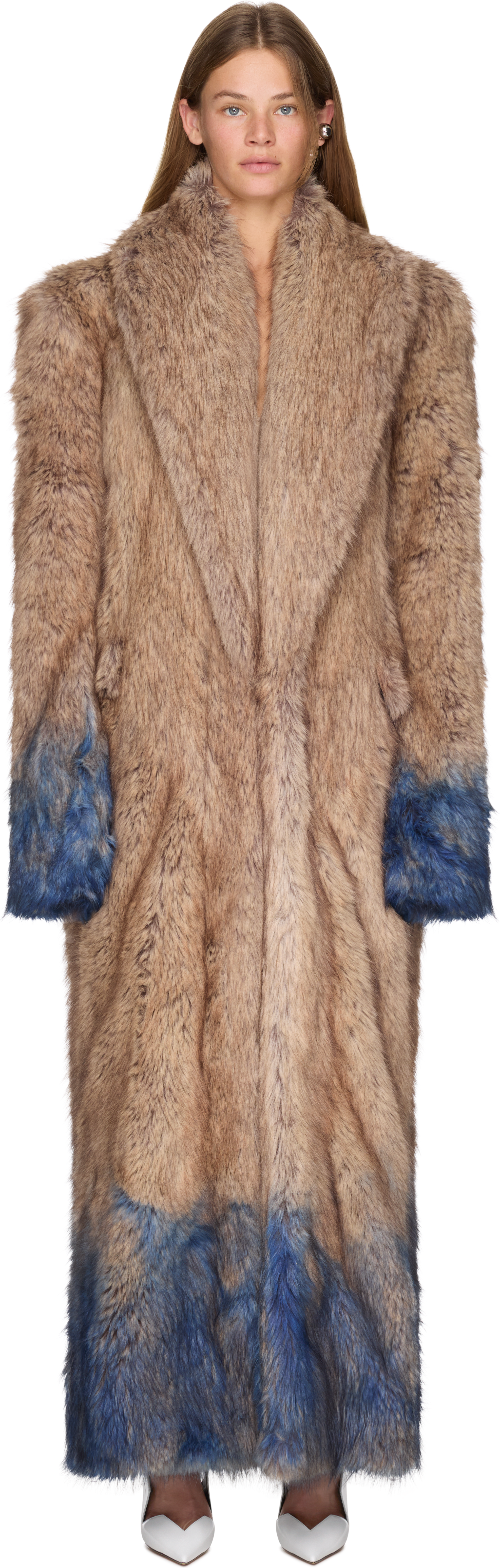 Coperni Spray Faux Fur Long Coat