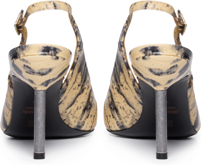 KNWLS Carmine Lizard Embossed Leather Mules