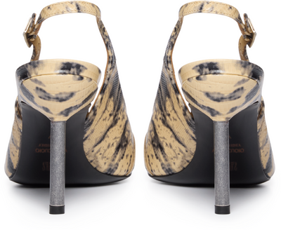 KNWLS Carmine Lizard Embossed Leather Mules