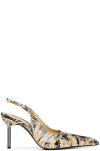 Picture of Carmine Lizard Embossed Leather Mules