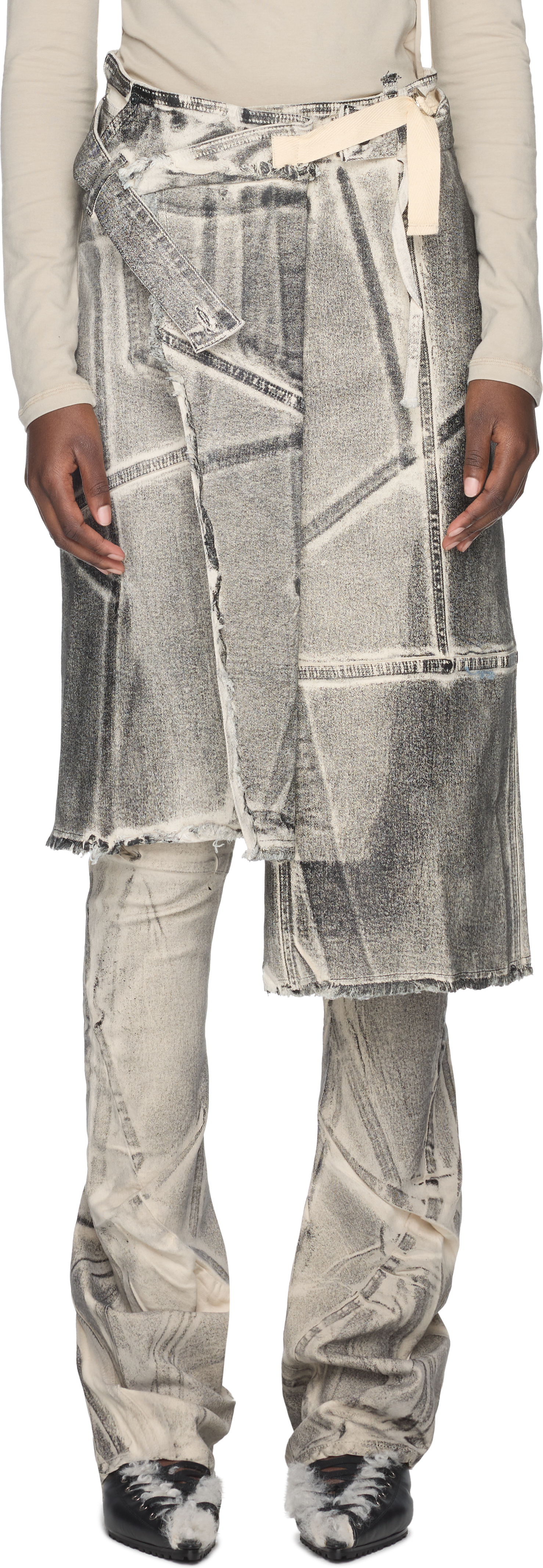 Ottolinger Denim Wrap Skirt