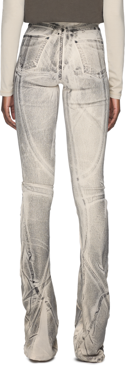 Ottolinger Raw-Edge Drape Denim Pants