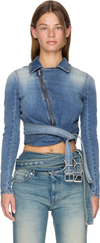 Y/Project Wrap Fitted Denim Jacket