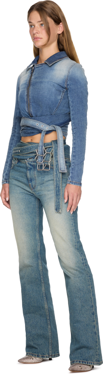 Y/Project Wrap Fitted Denim Jacket