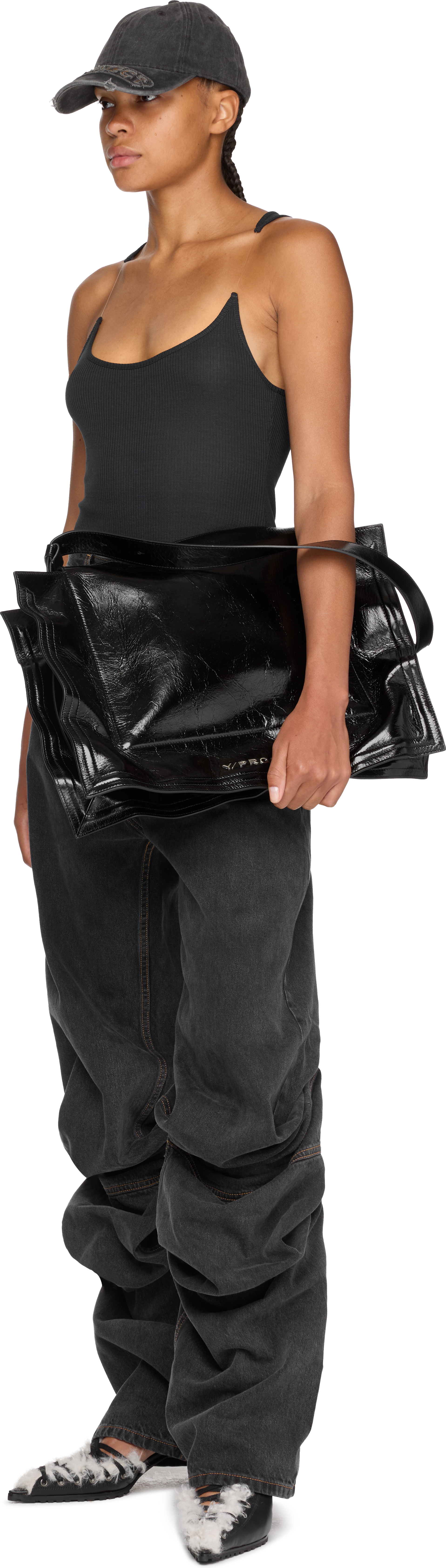 Y/Project Wire Cabas Leather Bag