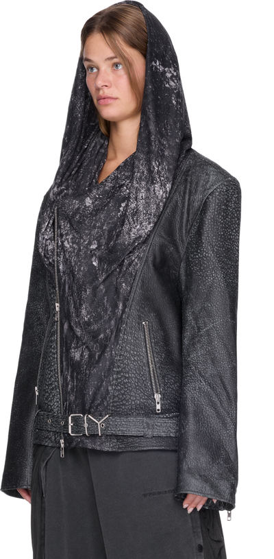 Y/Project Draped Hood Biker Jacket