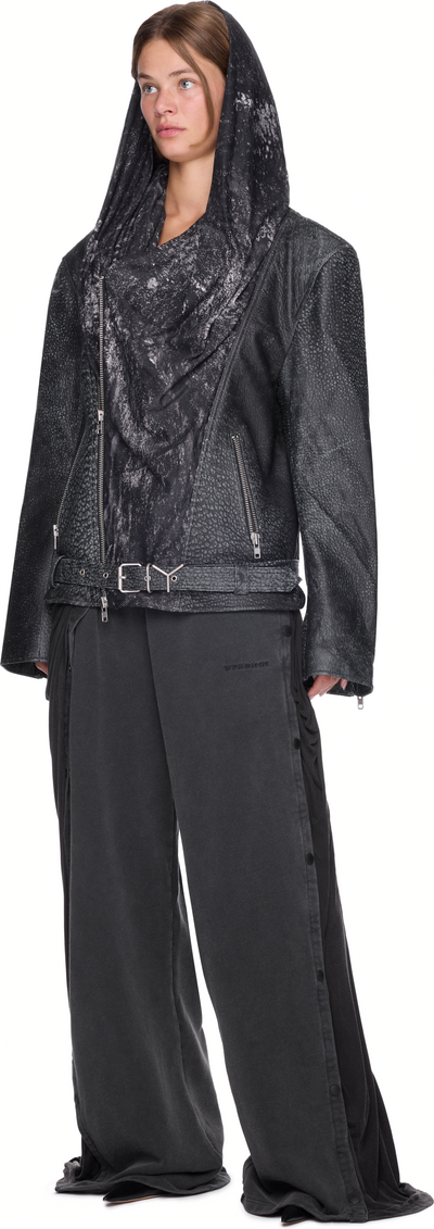 Y/Project Draped Hood Biker Jacket