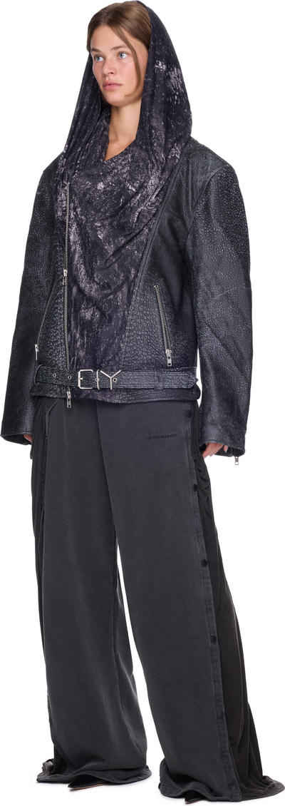 Y/Project Draped Hood Biker Jacket