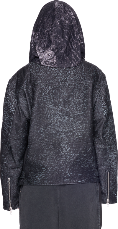 Y/Project Draped Hood Biker Jacket