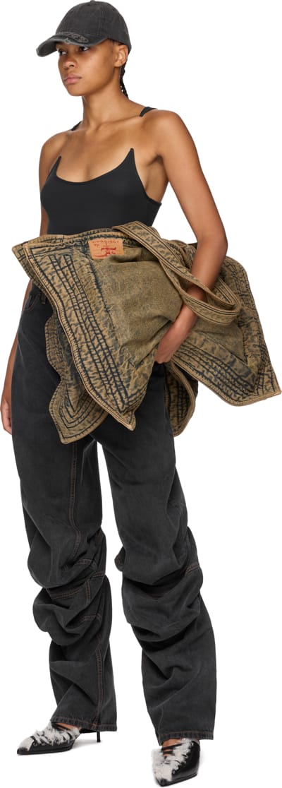 Y/Project Maxi Wire Cabas Denim Bag