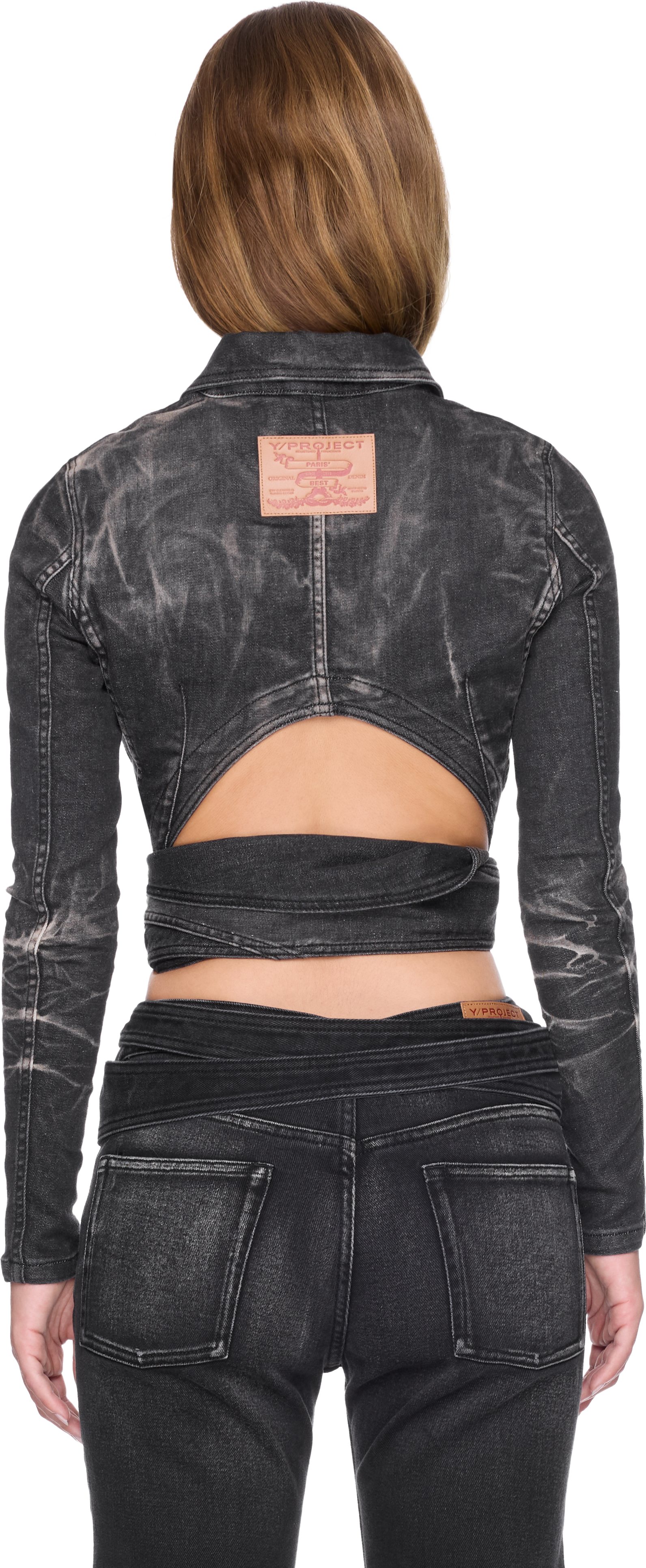 Y/Project Wrap Fitted Denim Jacket