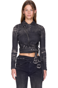 Picture of Wrap Fitted Denim Jacket