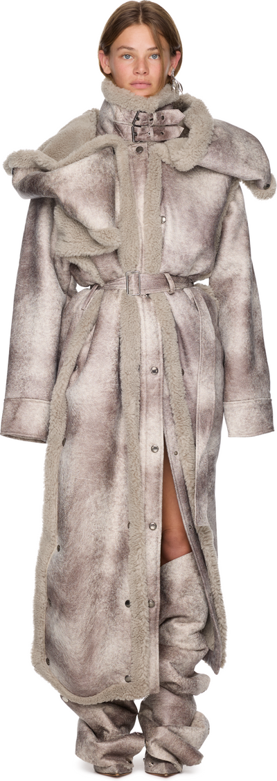 Y/Project Snap Off Panel Hood Aviator Coat