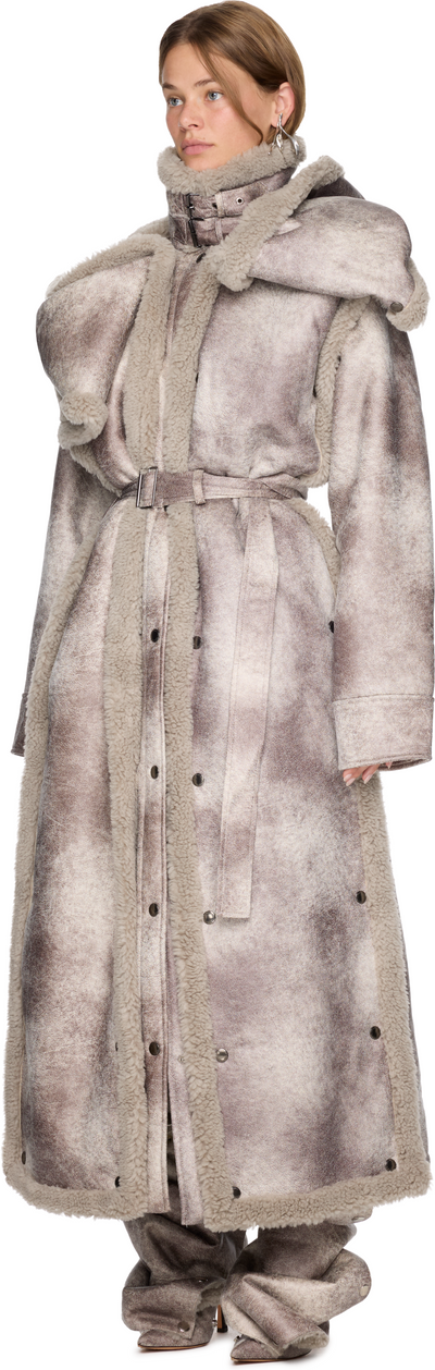 Y/Project Snap Off Panel Hood Aviator Coat