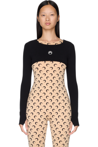 Picture of Moon Logo Knit Ultra Cropped Sweater Top