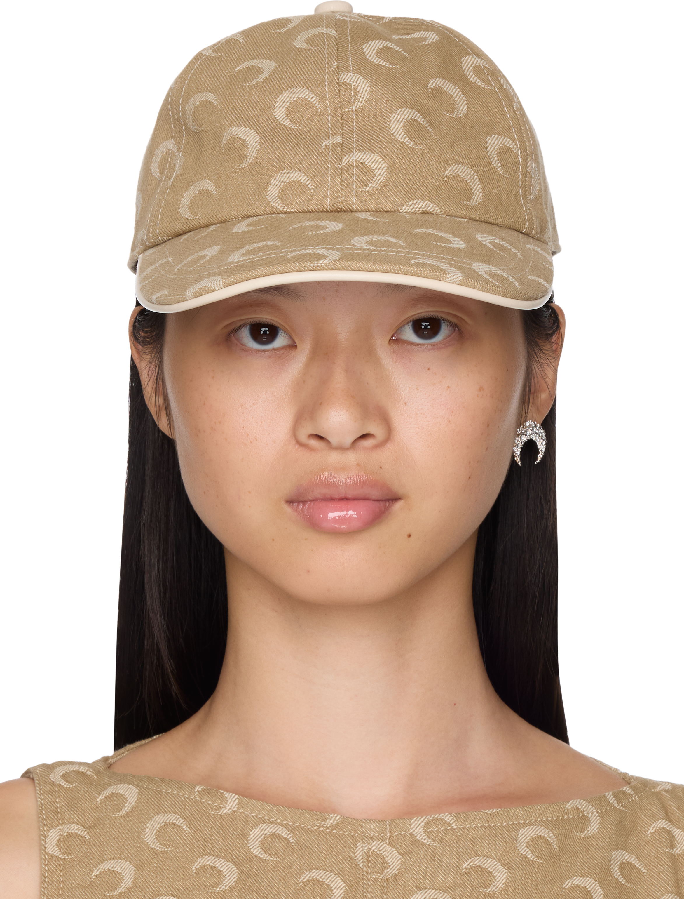 Marine Serre Swarovski Crystal Moon Studs