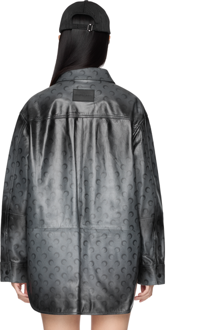 Marine Serre Moon Airbrushed Leather Shirt