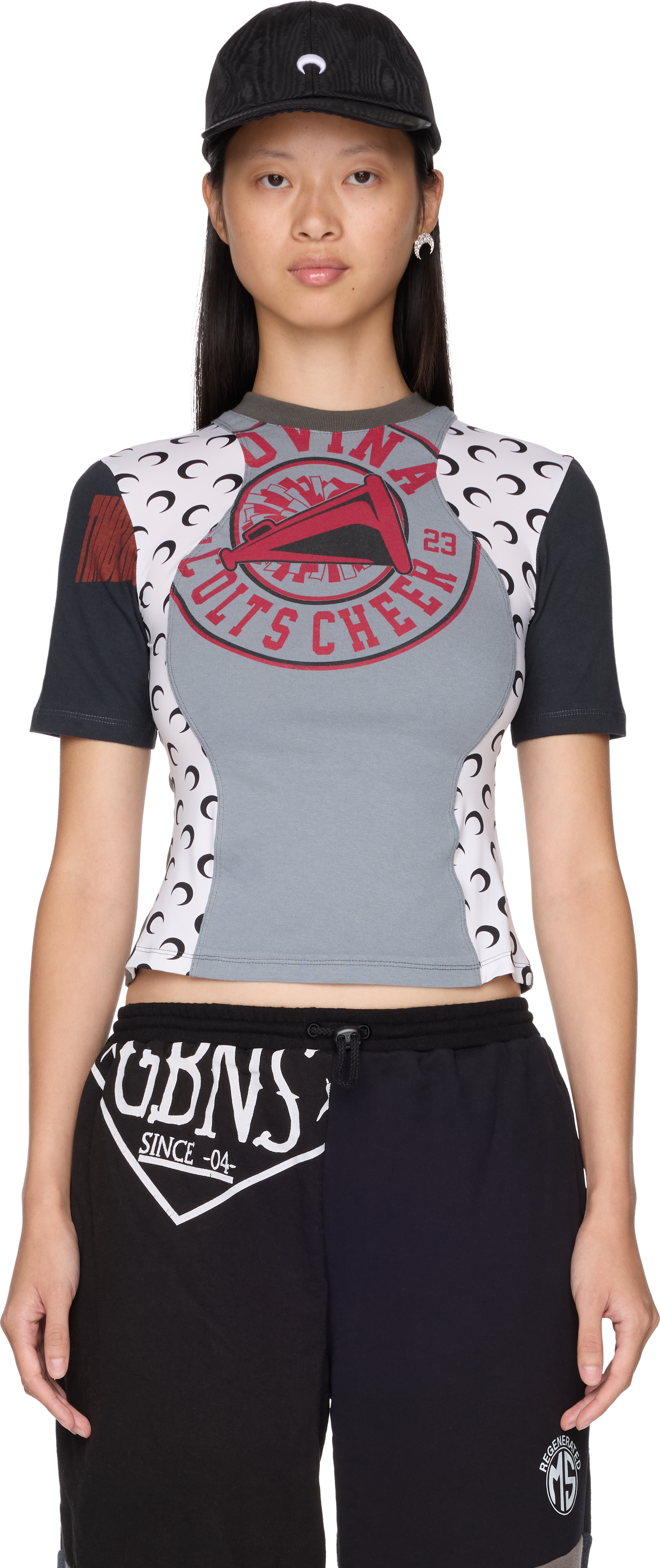 Marine Serre Regenerated Graphic T-Shirts Baby Fit T-Shirt