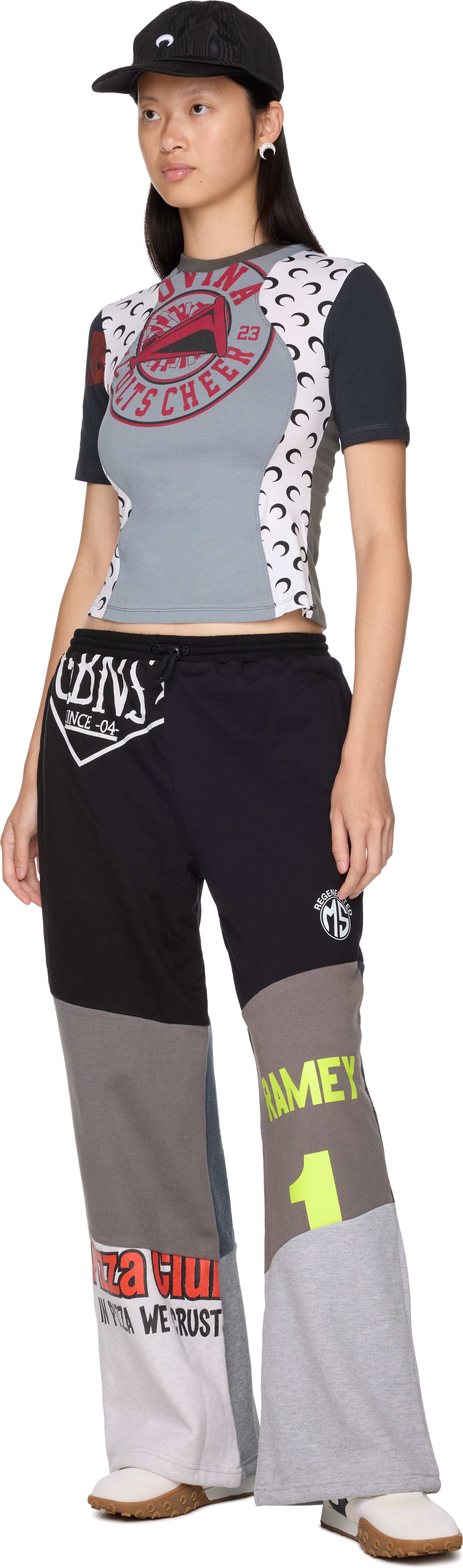 Marine Serre Regenerated Graphic T-Shirts Baby Fit T-Shirt