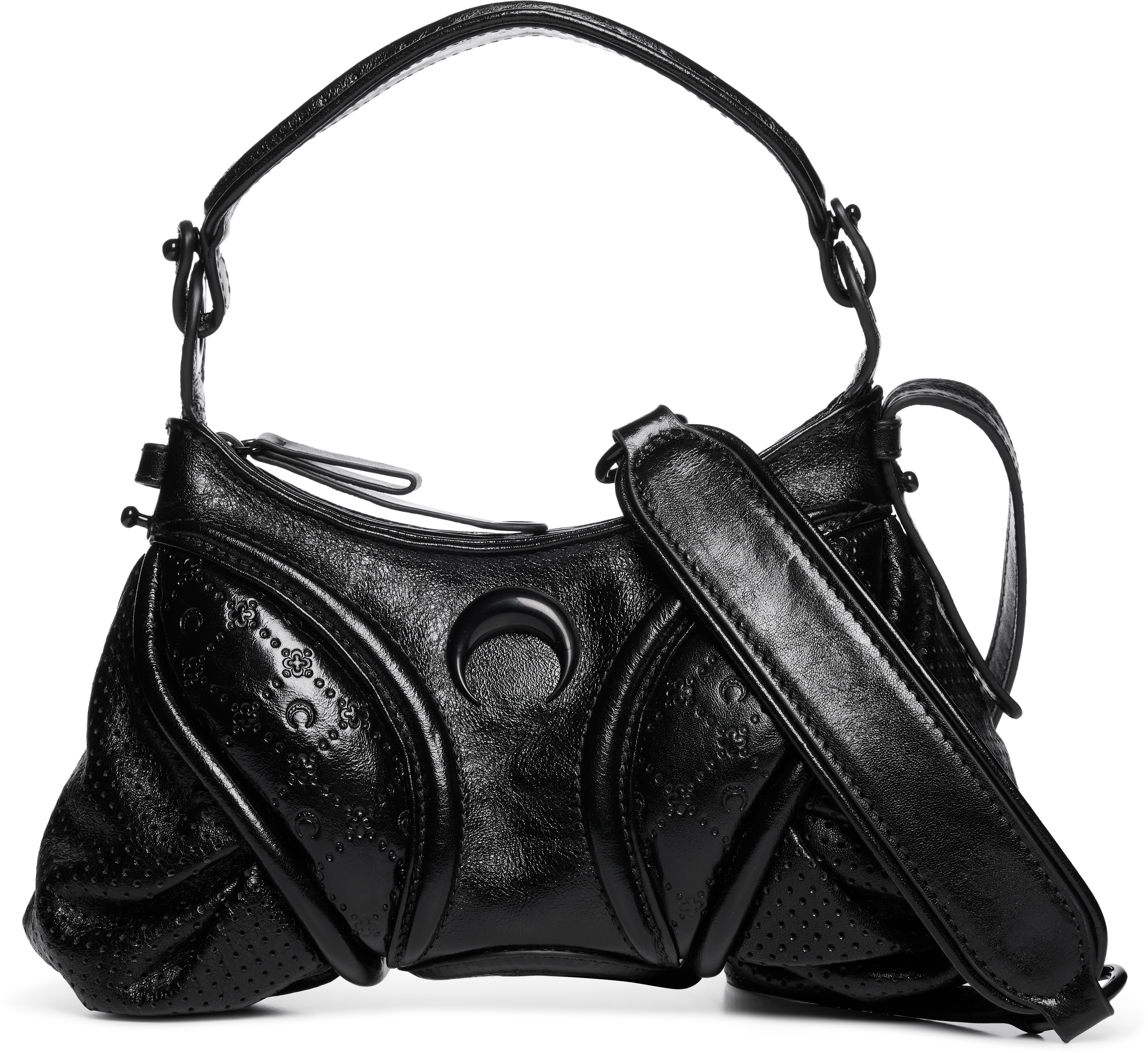 Marine Serre Embossed Leather Futura Mini Bag