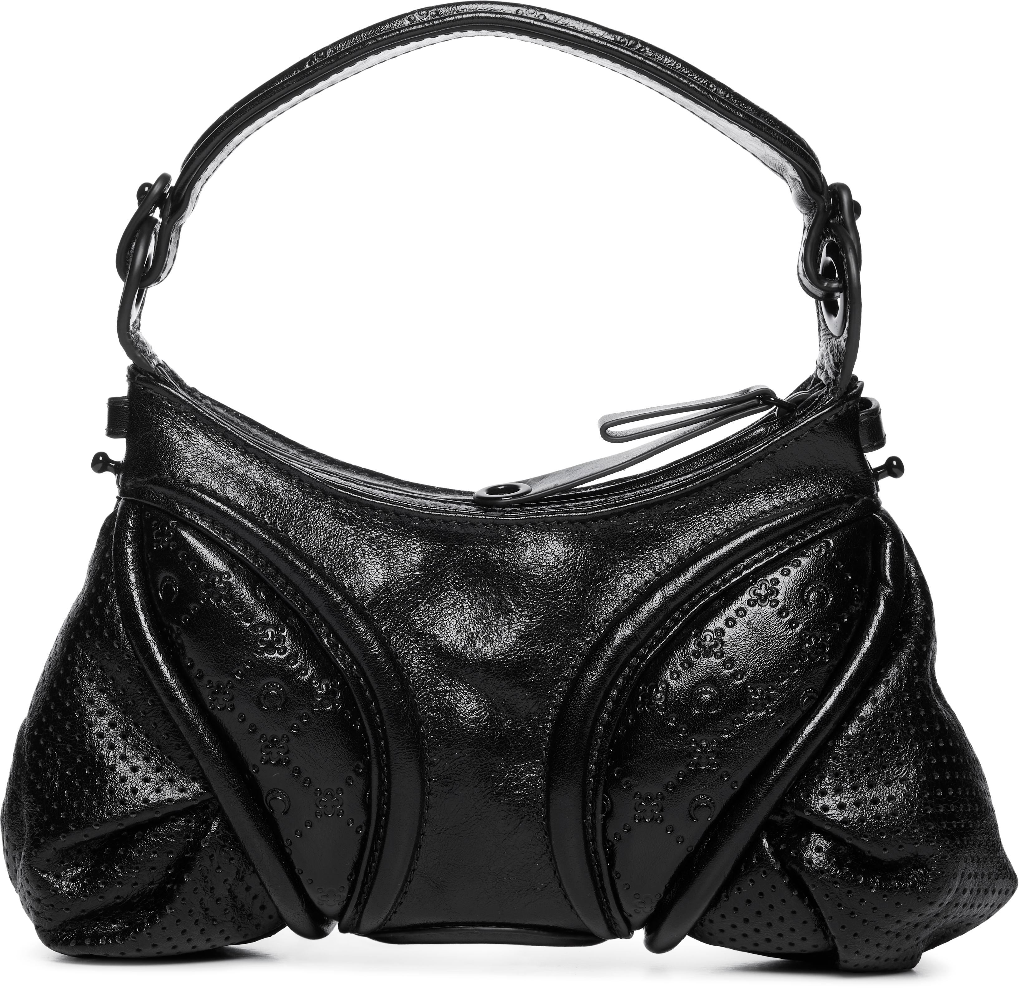 Marine Serre Embossed Leather Futura Mini Bag
