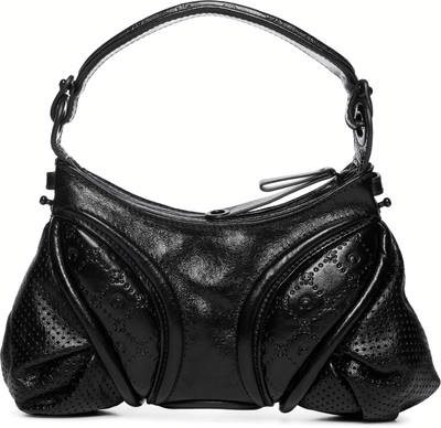 Marine Serre Embossed Leather Futura Mini Bag