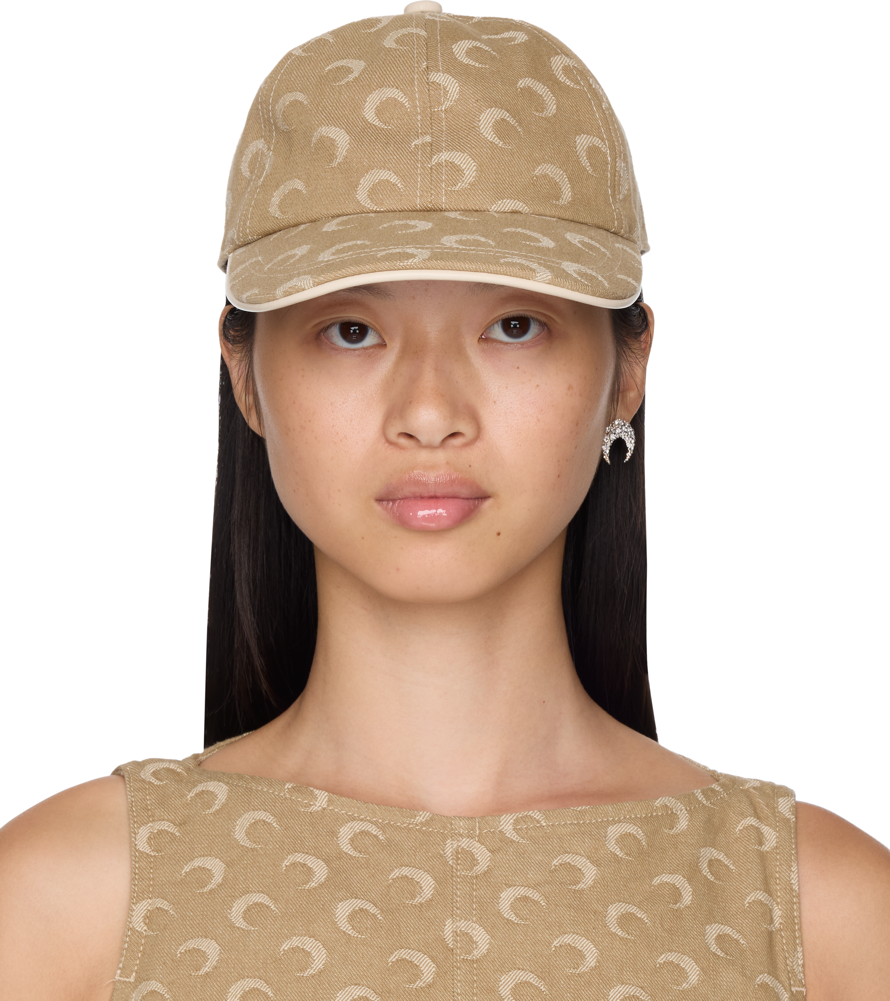 Marine Serre Moon Jacquard Twill Baseball Cap