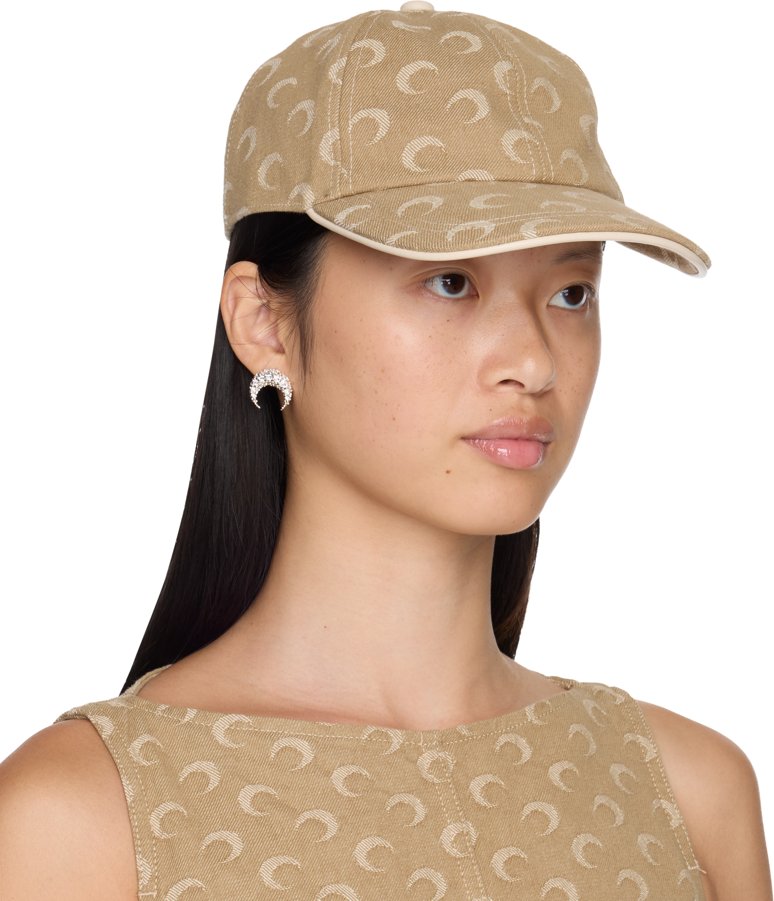 Marine Serre Moon Jacquard Twill Baseball Cap