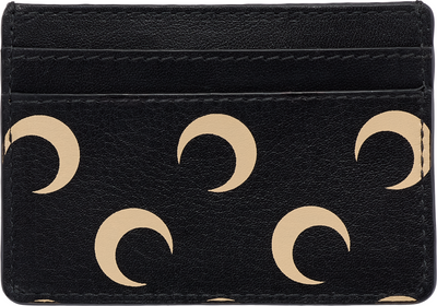 Marine Serre Moon Screen Print Leather Card Holder