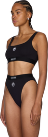Marine Serre Moon Logo Stretched Jersey Sport Bra