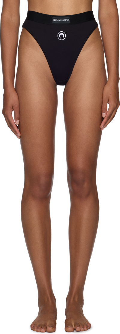 Marine Serre Moon Logo Stretched Jersey High-Waist Briefs