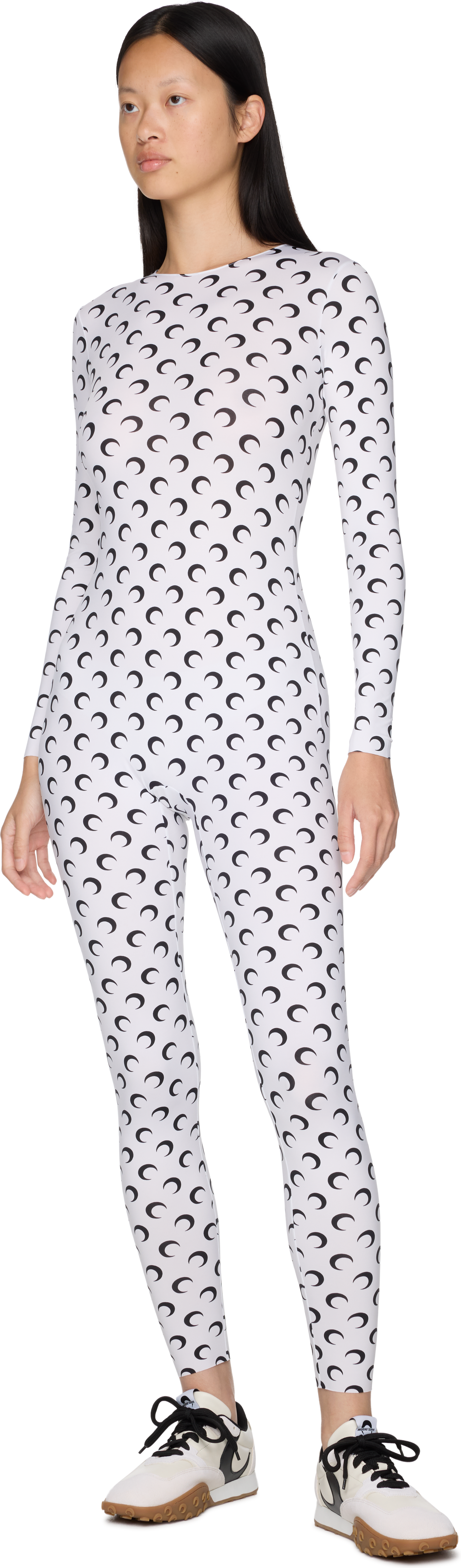 Marine Serre Recycled Jersey Moon Catsuit