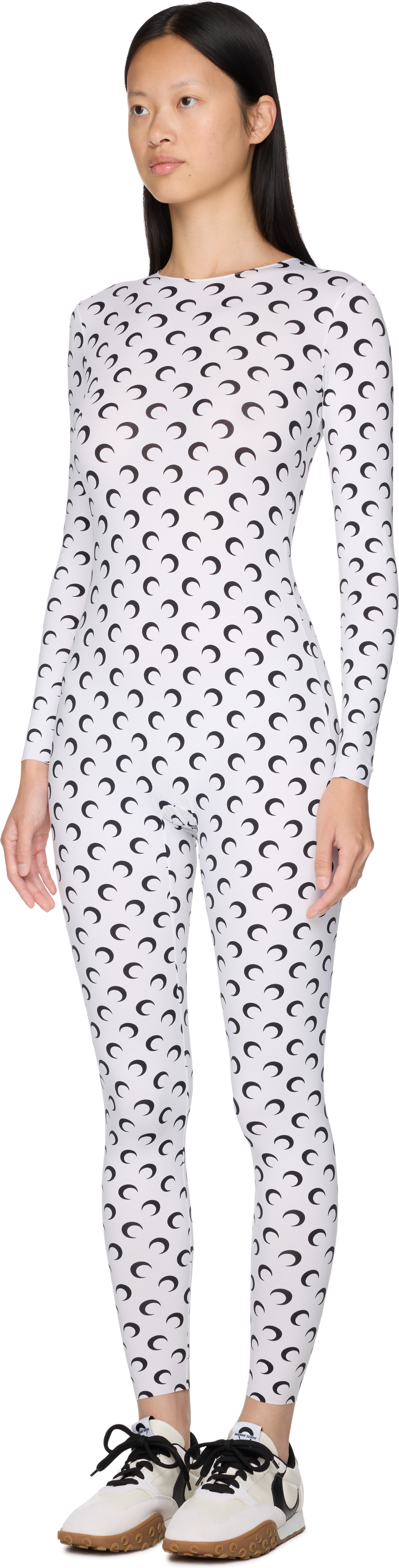 Marine Serre Recycled Jersey Moon Catsuit