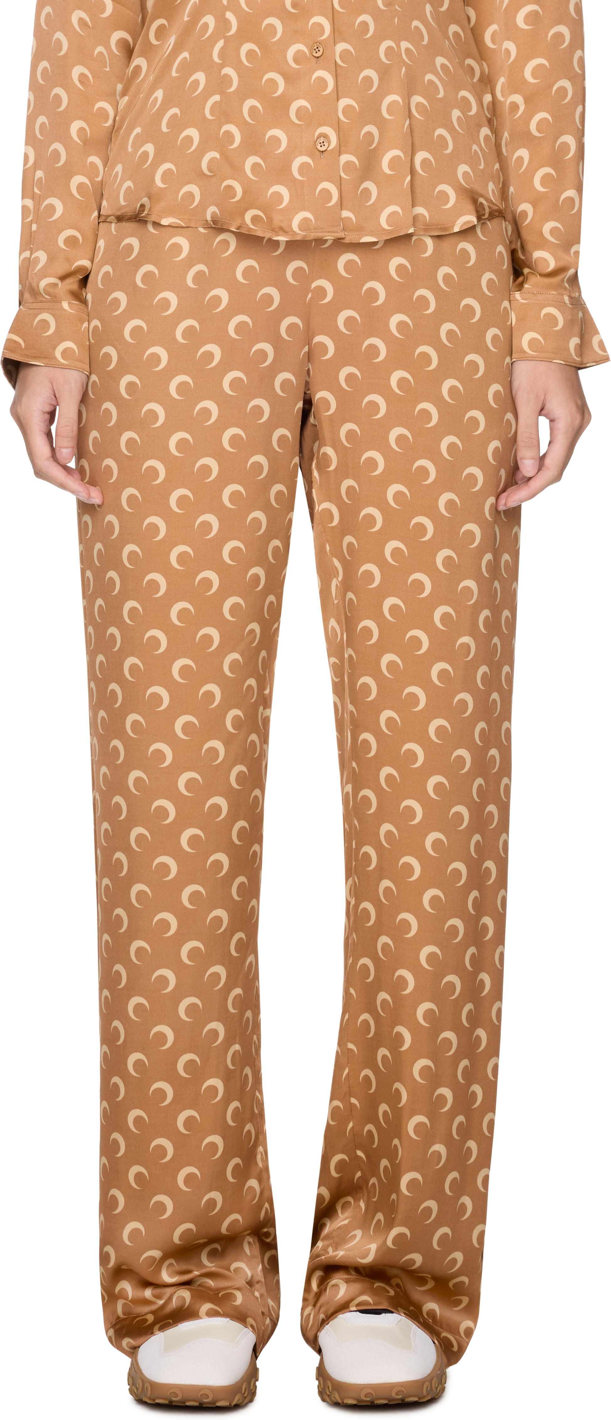 Marine Serre Moon Printed Flou Drawstring Trousers