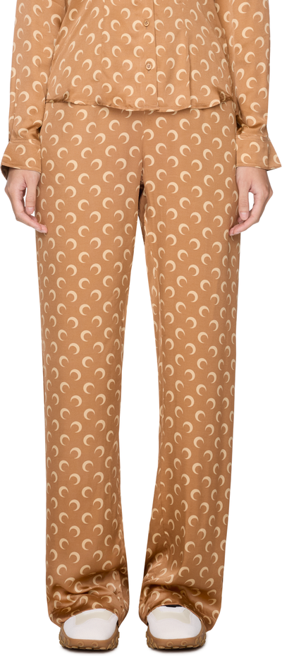 Marine Serre Moon Printed Flou Drawstring Trousers